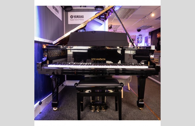 Steinhoven SG148 Polished Ebony Display Model Baby Grand Piano All Inclusive Package - Image 1